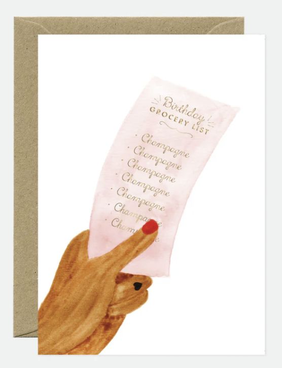 Birthday grocery list