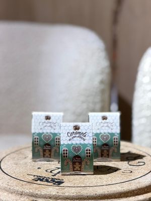Peperkoek karamel kersthuisje - Maison D'armorine