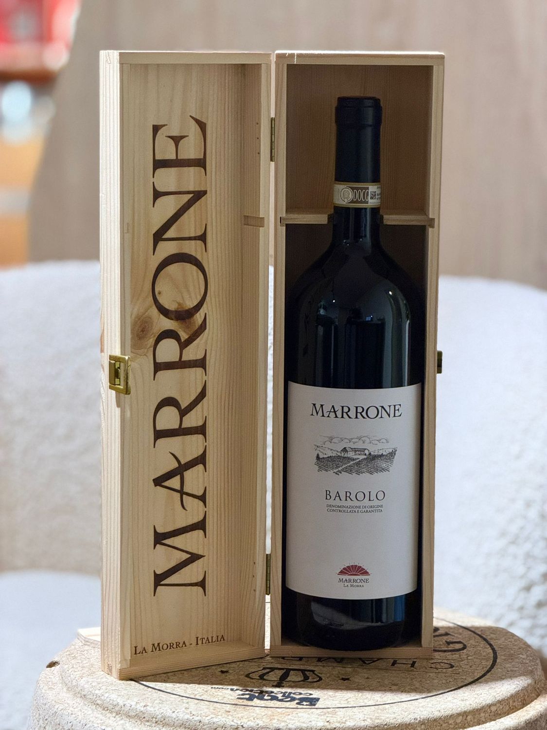 Magnum Barolo in houten kist - Marrone
