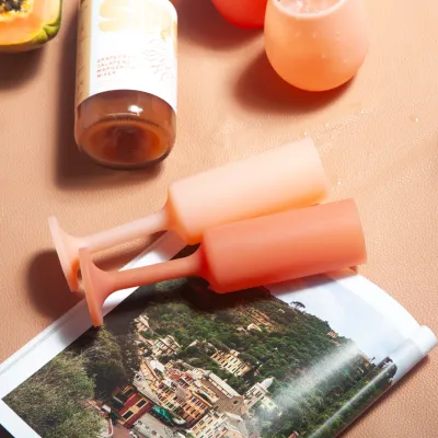 Seff Siliconen flute glas- Terra + Peach
