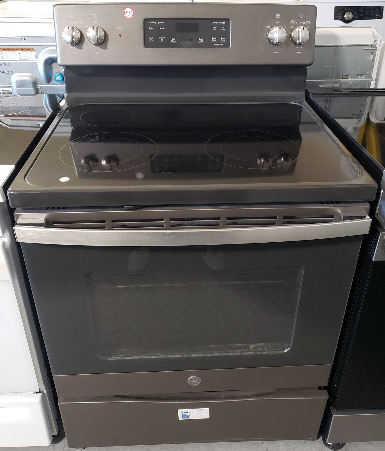 GE Smooth top Electric Powered Range Stove Oven Dark Matte Color