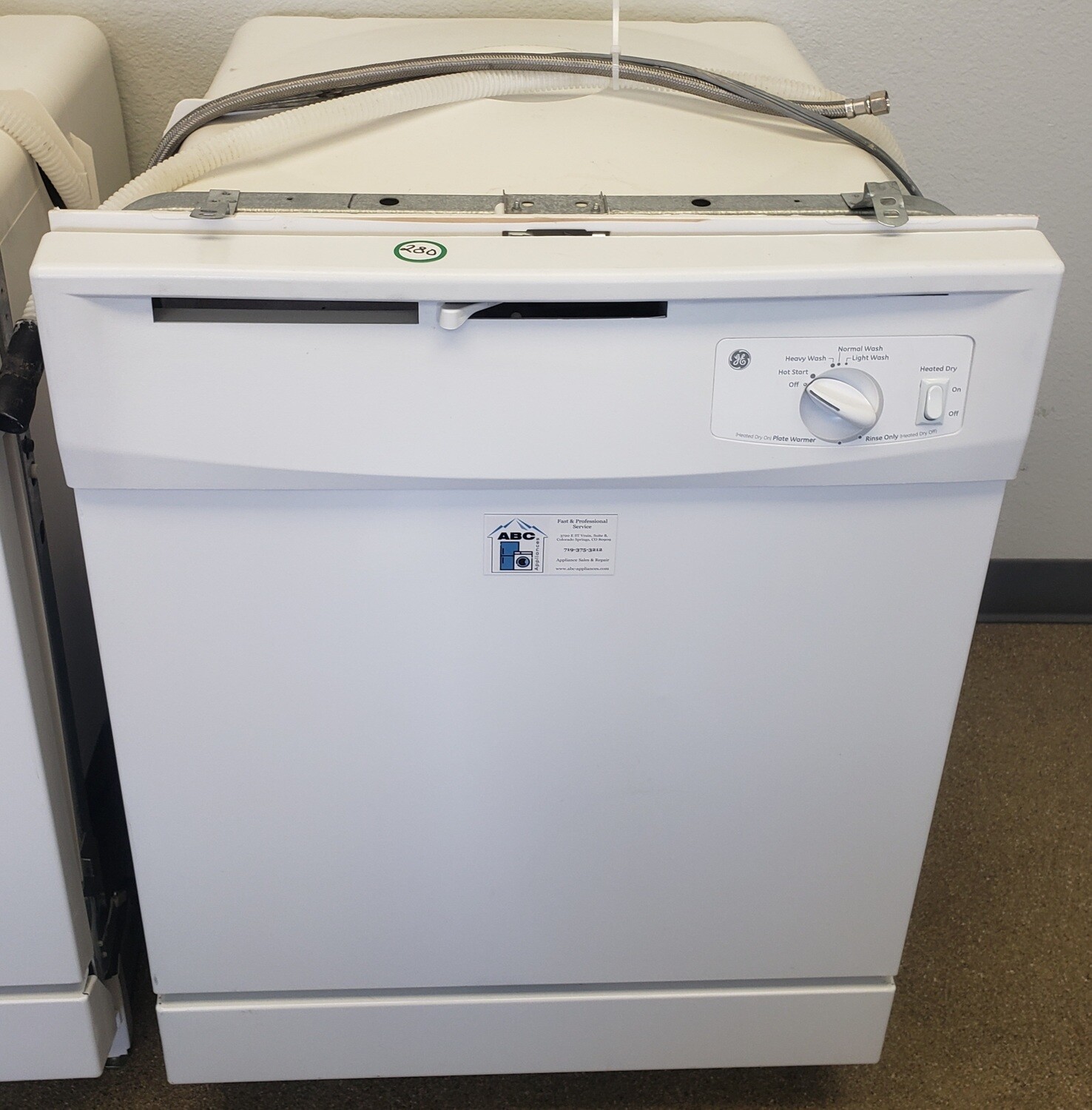 GE White BuiltIn Electric Dishwasher