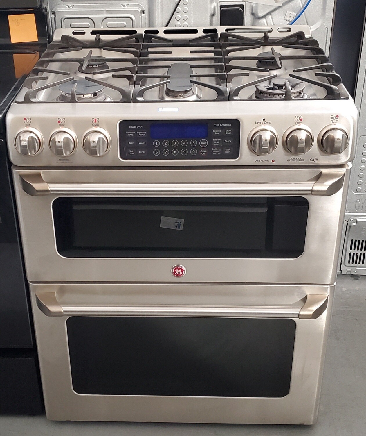 GE Cafe Double Oven Convection Slidein Gas Model Range Stove in
