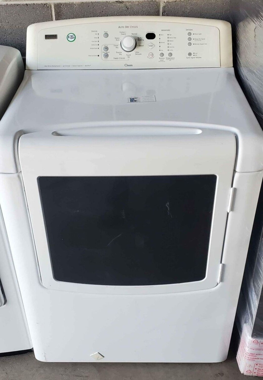 Kenmore 29inch Large Capacity GAS Dryer with drying rack