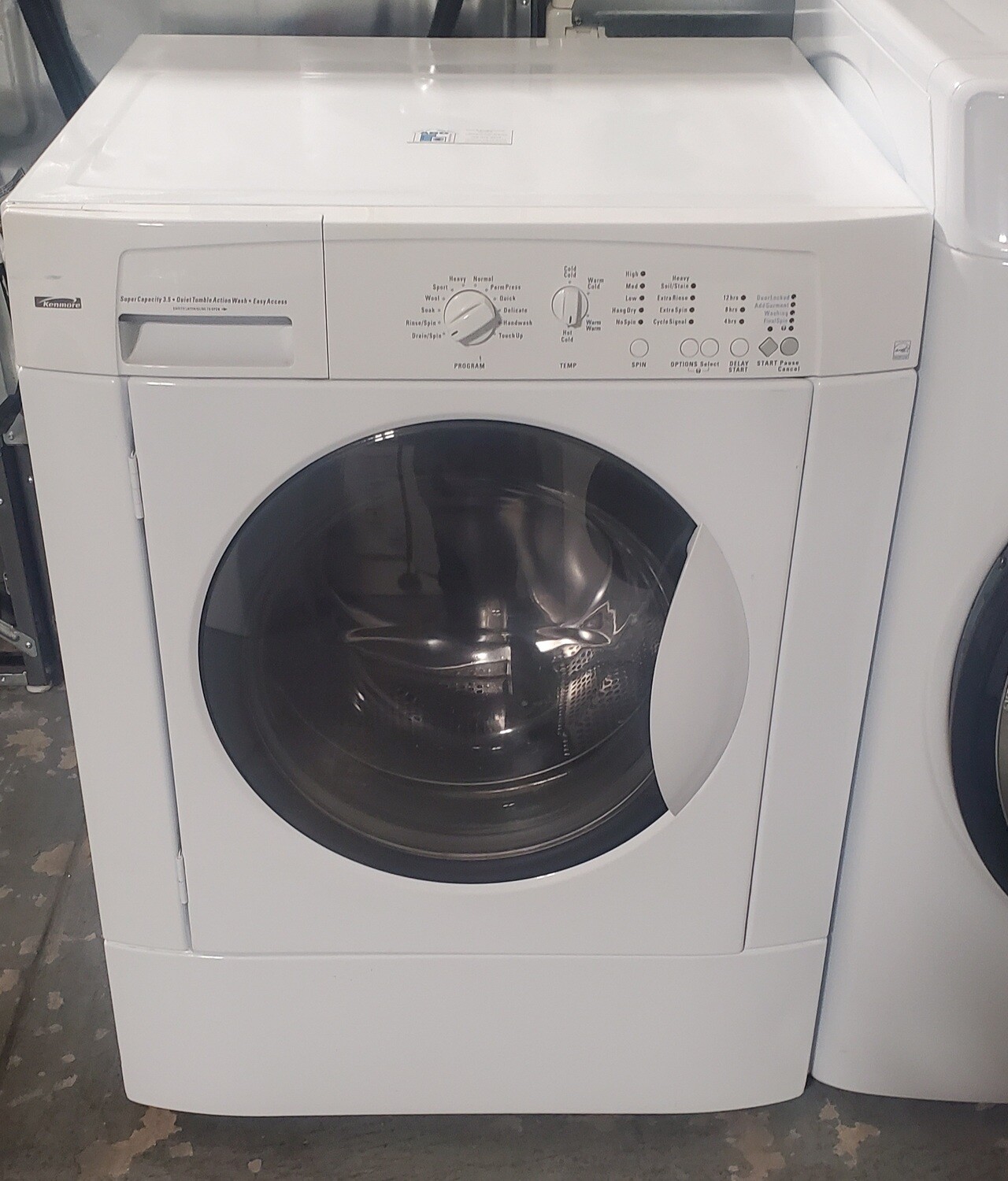Kenmore Heavy Duty Front Load Washer 27in width in white