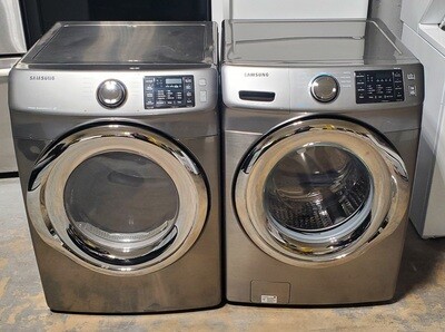 27in. Samsung Front Load Large Capacity Electric Washer & Dryer Set