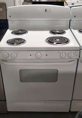 GE 30" Free-Standing Electric Coil Top Range Stove Oven in White