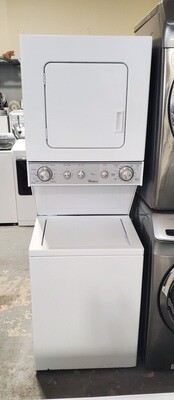 24in. Whirlpool Electric Stacked Laundry Center 5 Washer Cycle Autodry Dryer