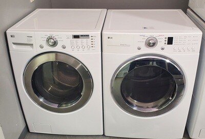 27in. LG Front Load Large Capacity Washer &amp; Electric Dryer Stackable