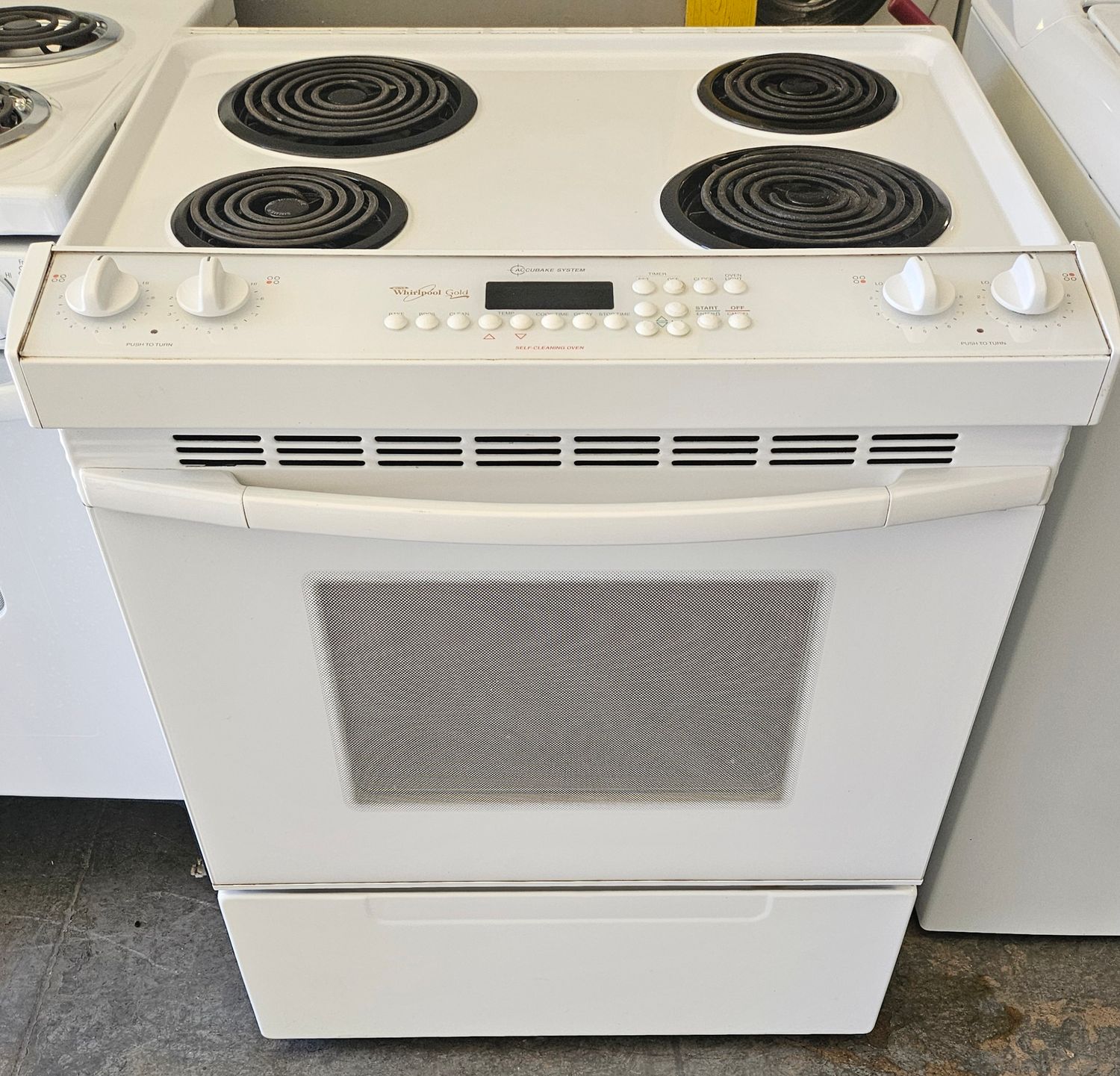 Whirlpool Slide In White Coil Top Electric Powered Range Stove Oven