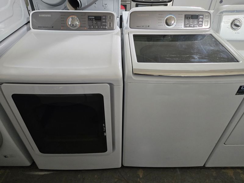 Samsung Top Load Large Capacity Washer 4.8cu.ft. &amp; Electric Dryer 7.4cu.ft.