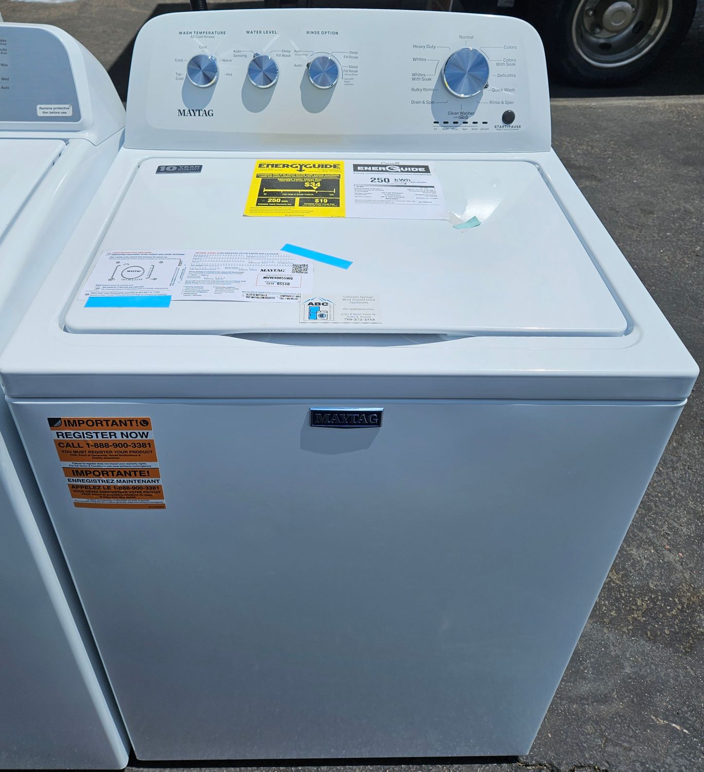 NEW! Maytag Top Load Washer 3.8 cu.ft.