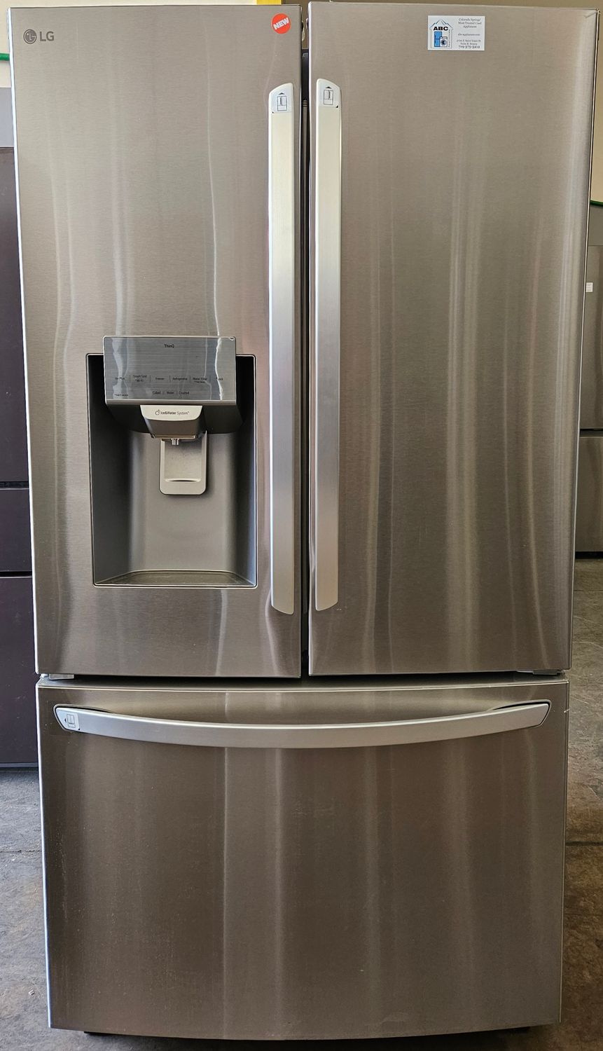 NEW! 28 cu.ft. LG  3 Door French Door Refrigerator in Stainless Steel Standard Depth