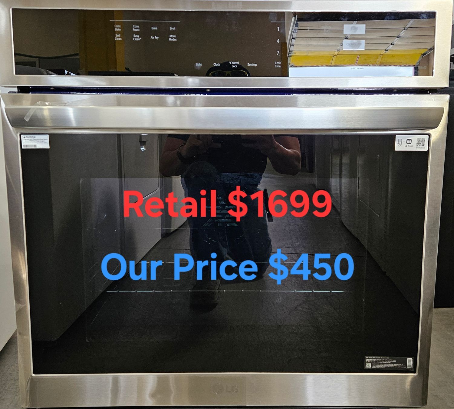 NEW! LG Stainless Steel Single Electric Wall Oven 4.7 cu.ft.