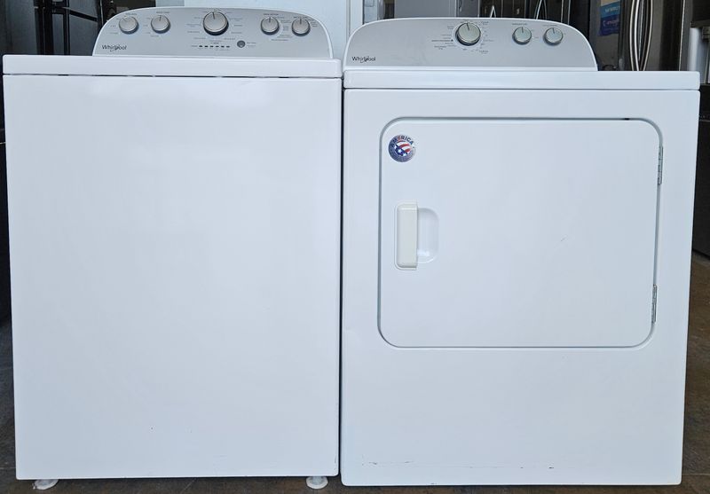 Whirlpool Top Load Washer (3.8cu.ft.) &amp; Large Capacity Electric Dryer (7.0cu.ft.)
