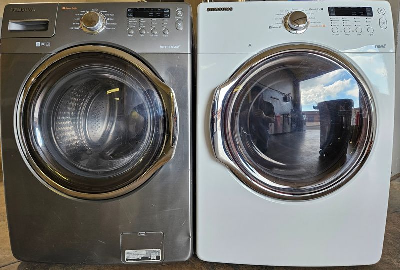 Samsung Front Load Washer (3.7cu.ft.) &amp; Non Matching Large Capacity Electric Dryer (7.3cu.ft.)