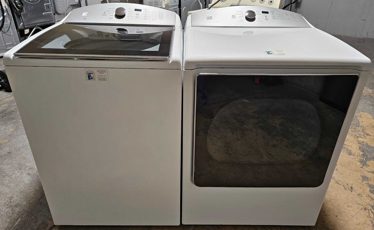 Kenmore Top Load Washer (5.3cu.ft.) &amp; Large Capacity Electric Dryer (8.8cu.ft.)