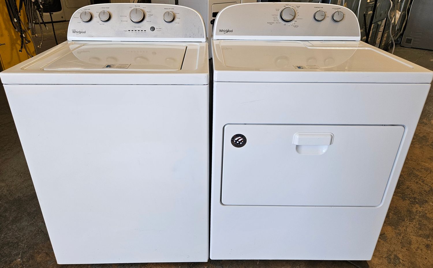 Whirlpool Top Load Washer (3.6cu.ft.) &amp; Large Capacity Electric Dryer (7.0cu.ft.)
