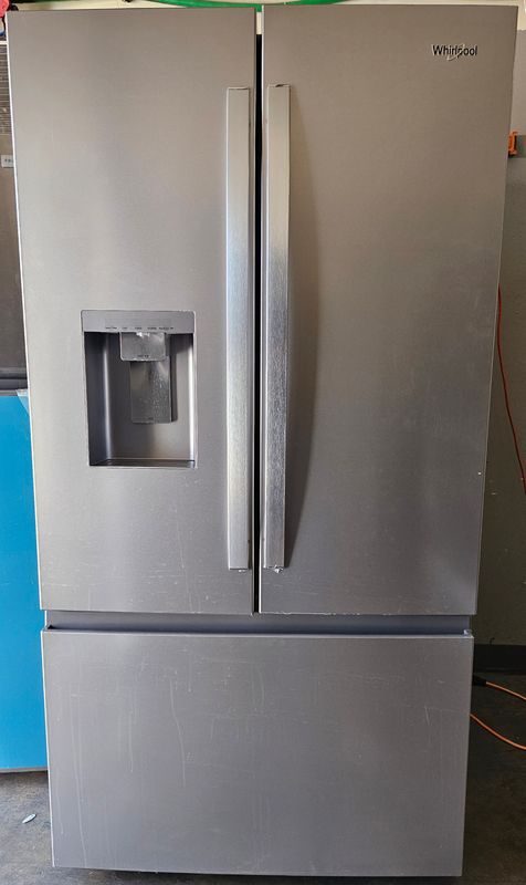 NEW! 30 cu.ft. Whirlpool French Door Refrigerator w/ Bottom Freezer in Stainless Steel