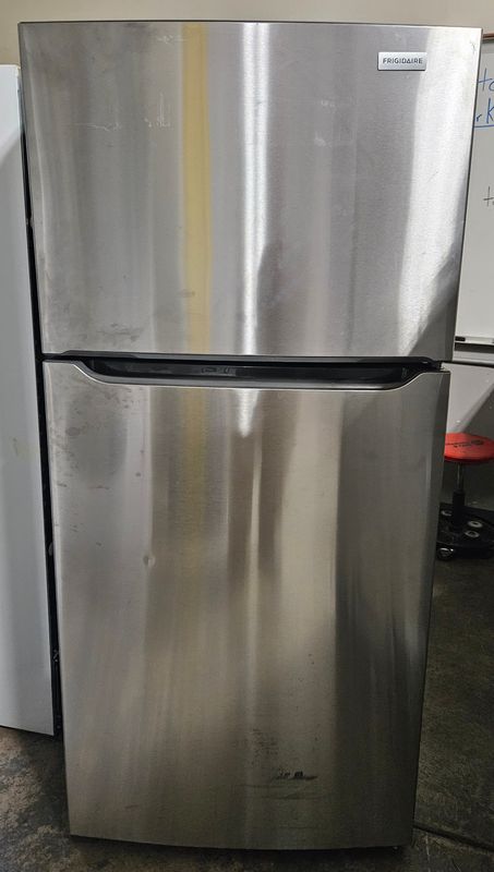 NEW! Frigidaire - 18.3 Cu. Ft. Garage Ready Top-Freezer Refrigerator - Stainless Steel