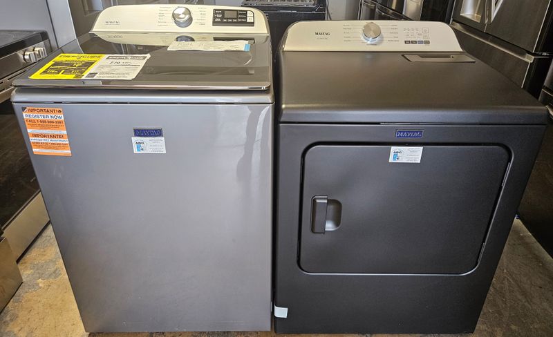 NEW! Maytag Top Load Washer (5.3cu.ft.) &amp; Large Capacity Electric Dryer (7.0cu.ft.)
