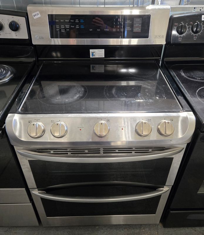 LG Double Oven Stainless Steel 7.3cu.ft. - 5 burner Convection Range Oven Stove