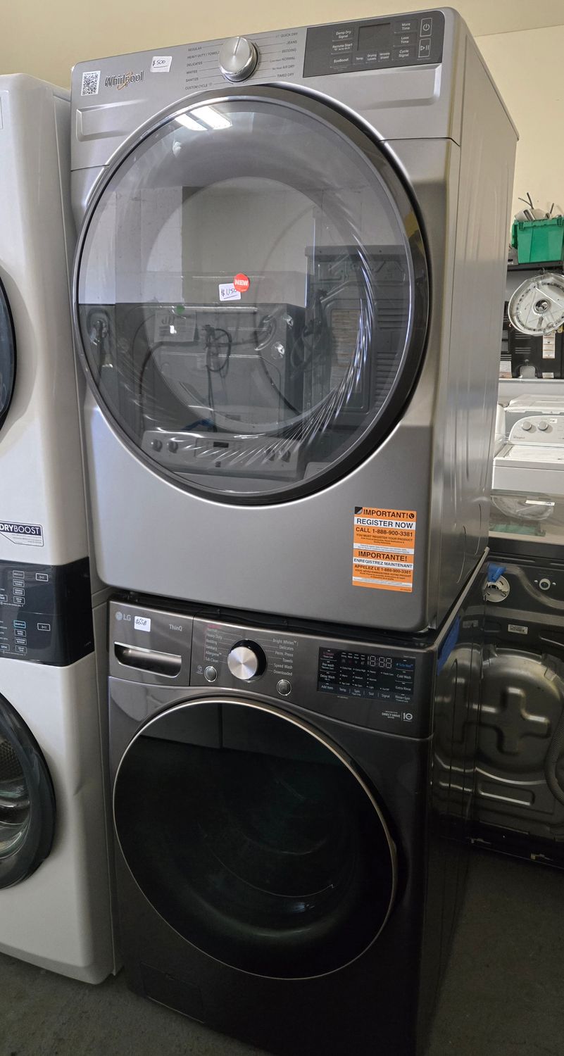 New! 27in. LG Front Load Washer 4.5cu.ft. &amp; Large Capacity Electric Dryer 7.4cu.ft.