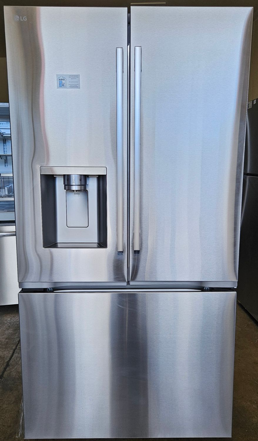 NEW! 23.7cu.ft. LG Counter Depth Stainless Steel French Door Refrigerator