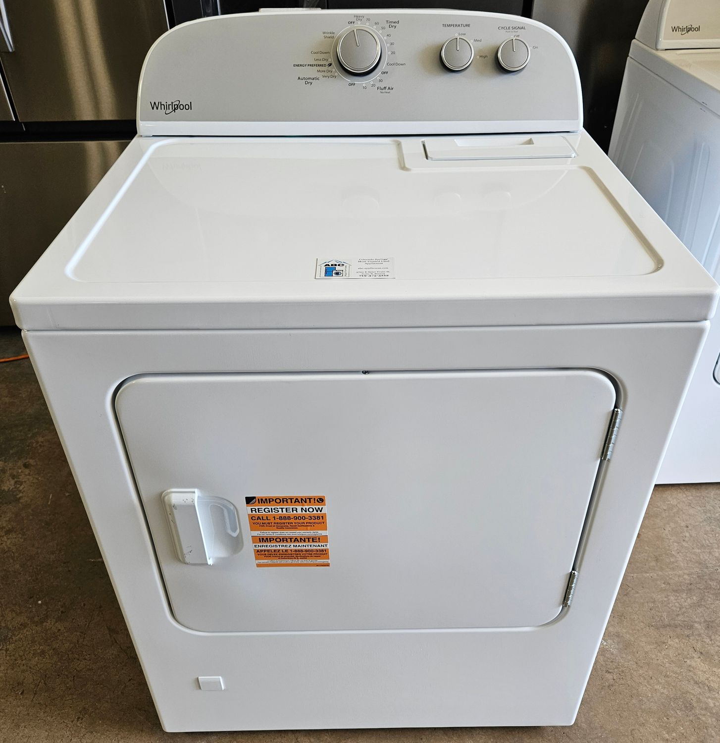 NEW! Whirlpool Heavy Duty Large Capacity Gas Dryer (7.0cu.ft.)