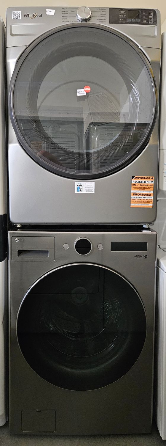 NEW! Non-Matching LG Front Load Washer (4.5cu.ft.) &amp; Whirlpool Large Capacity Electric Dryer (7.4cu.ft.)