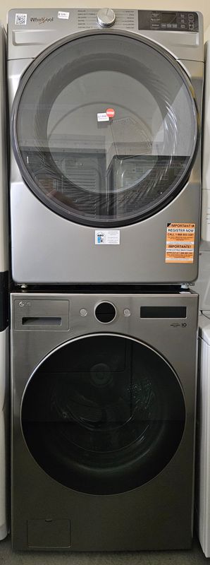 NEW! Non-Matching LG Front Load Washer (4.5cu.ft.) &amp; Whirlpool Large Capacity Electric Dryer (7.4cu.ft.)