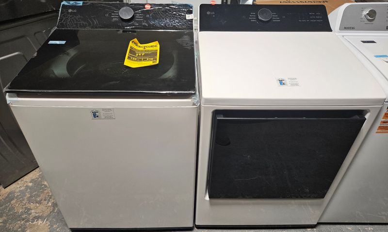 NEW! LG Top Load Washer (5.5cu.ft.) &amp; Large Capacity Electric Dryer (7.3cu.ft.)