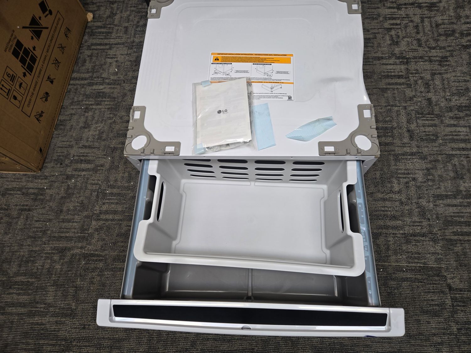LG 27 in. Laundry Pedestal in White with Storage Drawer