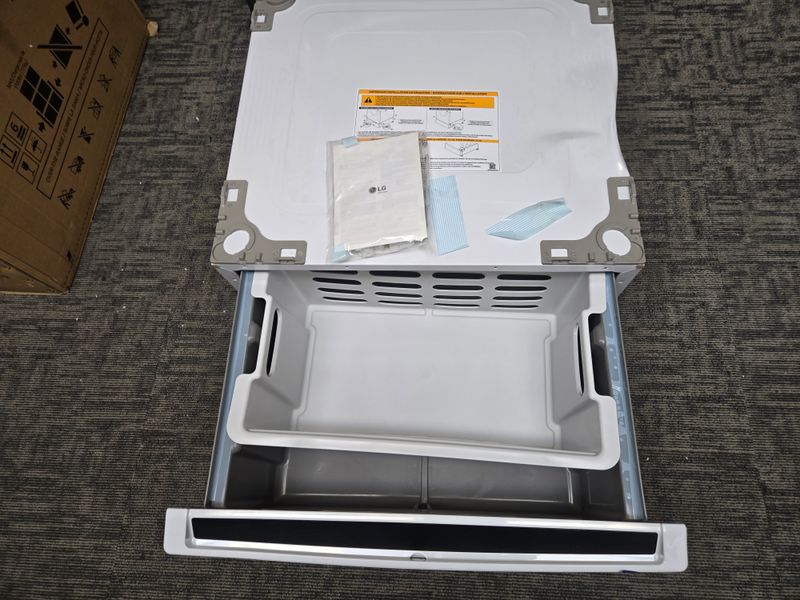 LG 27 in. Laundry Pedestal in White with Storage Drawer