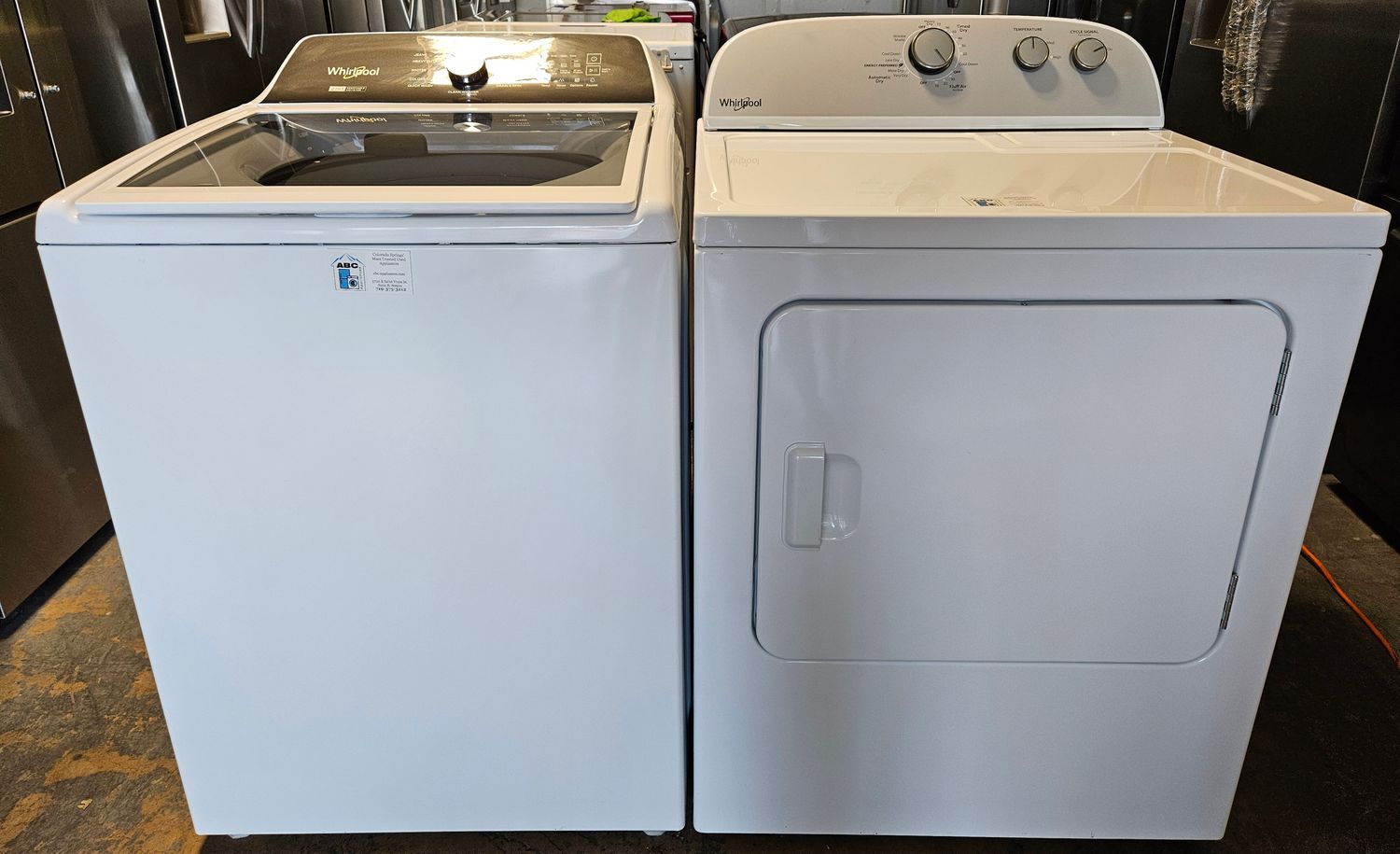 NEW! Whirlpool Top Load Washer (4.8cu.ft.) &amp; Large Capacity Electric Dryer (7.0cu.ft.)