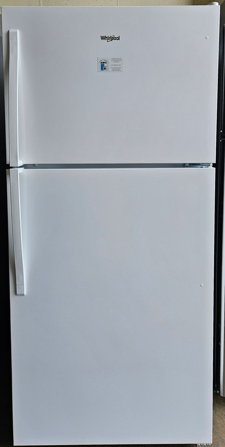 NEW! 18.2 cu.ft. Whirlpool White Top Freezer Refrigerator