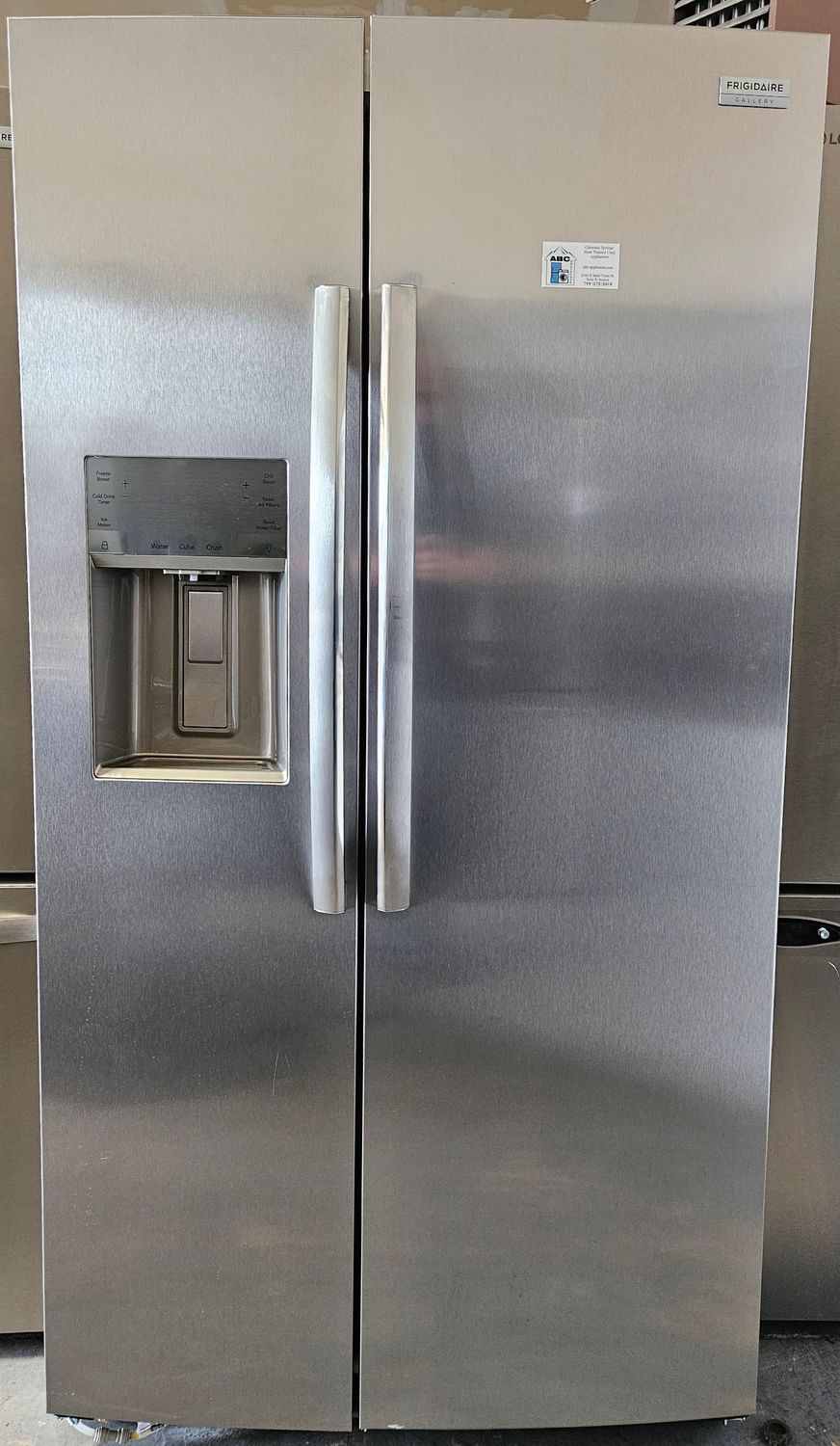 NEW! 22 cu.ft. Frigidaire Counter-Depth Side-by-Side Fridge in Stainless Steel