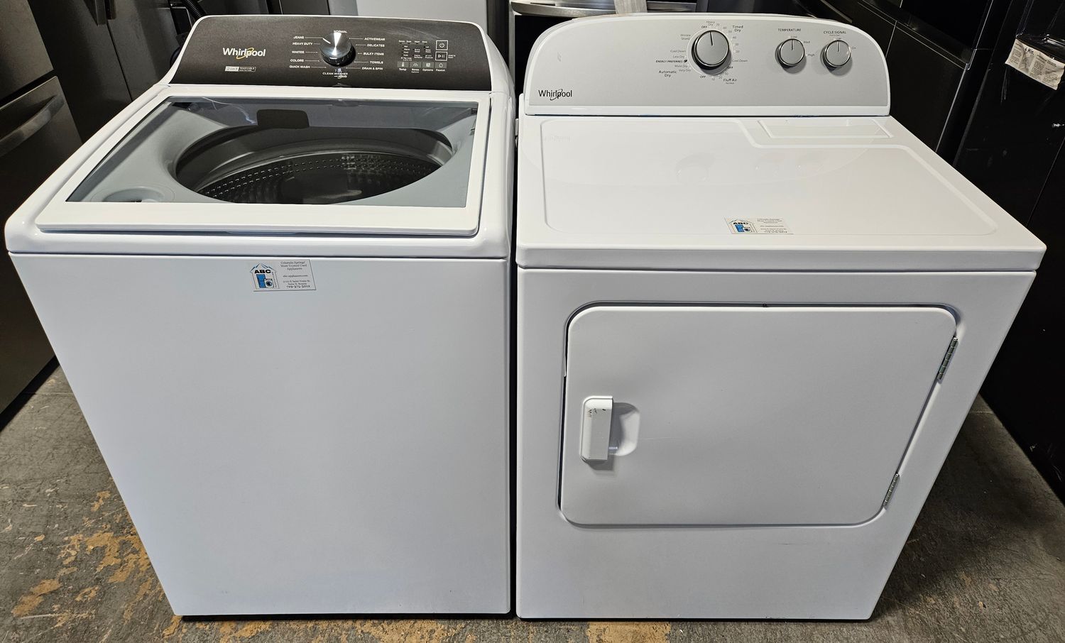 NEW! Whirlpool Top Load Washer (4.8cu.ft.) &amp; Large Capacity Electric Dryer (7.0cu.ft.)