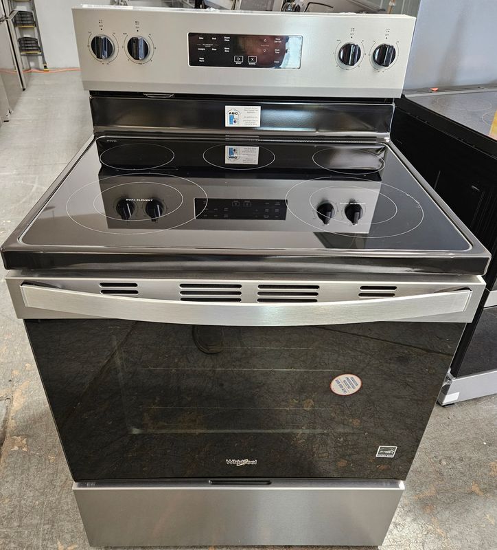 NEW! 30in Whirlpool Electric Range with Steam Clean
