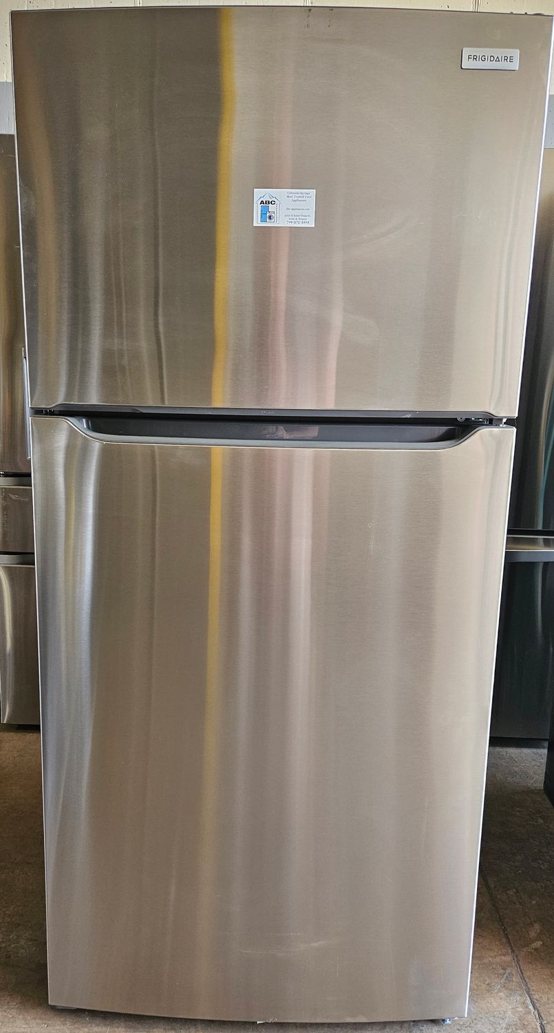 NEW! 18 cu.ft. Frigidaire Garage Ready Stainless Steel Top Freezer Refrigerator