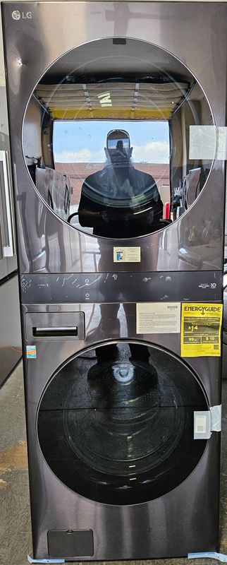 NEW! Single Unit Front Load LG WashTower™ with Center Control™ 5.0 cu.ft. Washer and 7.4 cu.ft.