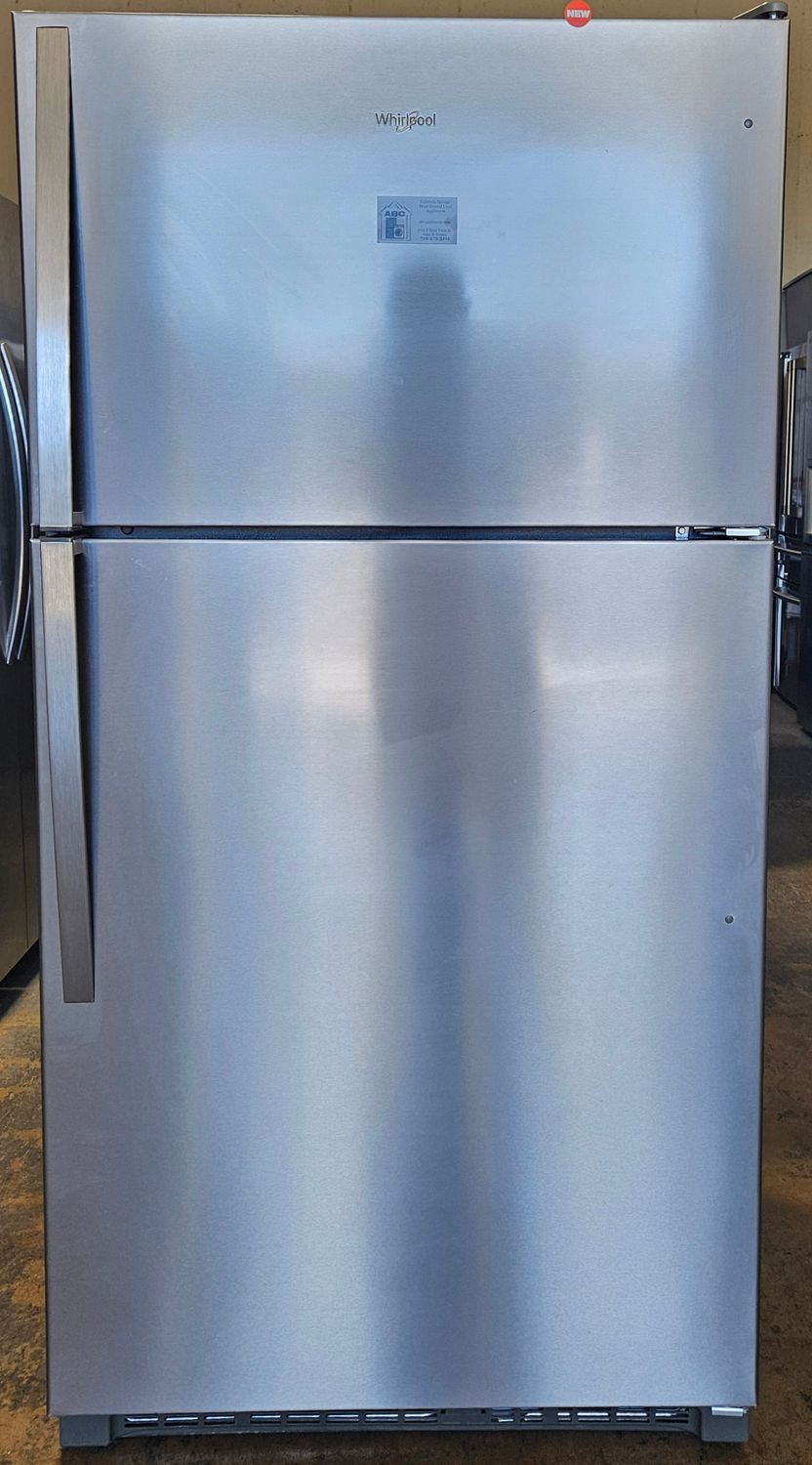 NEW! 20 cu.ft. Whirlpool Stainless Steel Top Freezer Refrigerator