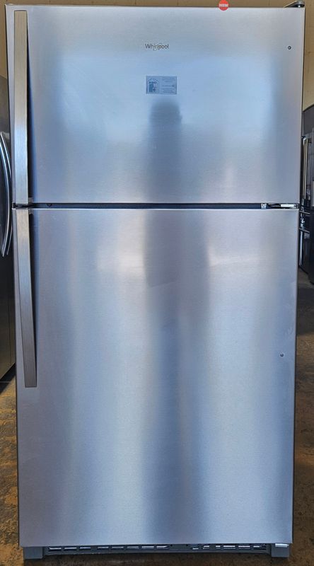 NEW! 20 cu.ft. Whirlpool Stainless Steel Top Freezer Refrigerator
