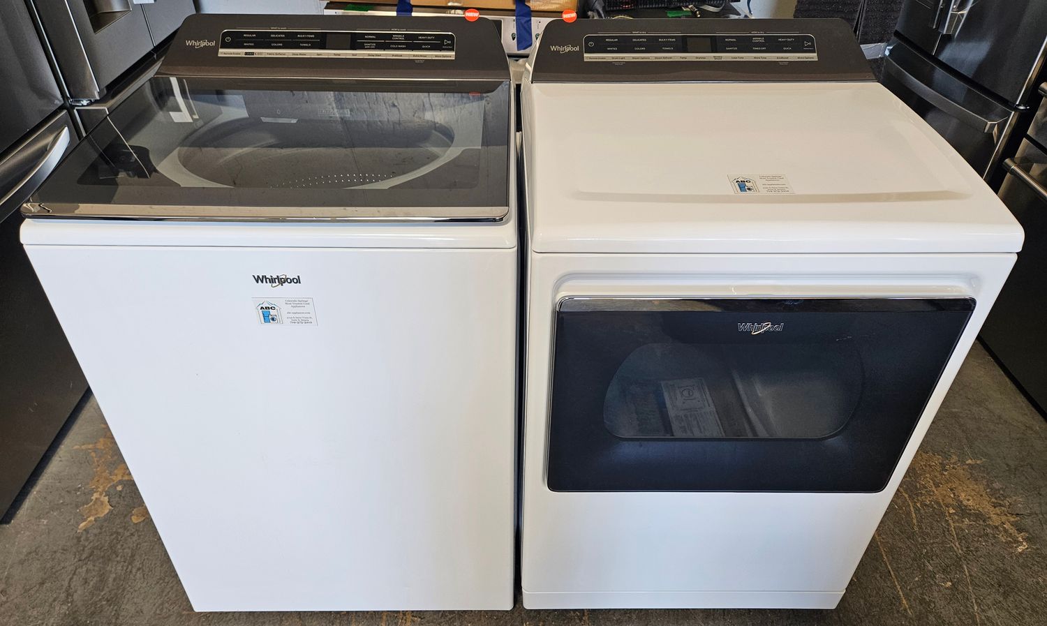 NEW! Whirlpool Top Load Washer (5.3cu.ft.) &amp; Large Capacity Electric Dryer (7.4cu.ft.)