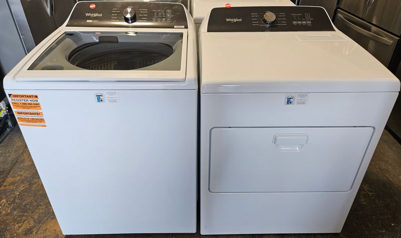 NEW! Whirlpool Top Load Washer (4.8cu.ft.) &amp; Large Capacity Electric Dryer (7.0cu.ft.)