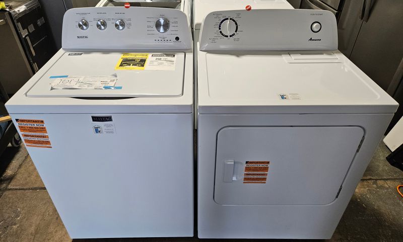 NEW! Mismatched Maytag Top Load Washer (3.8cu.ft.) &amp; Amana Large Capacity Electric Dryer (6.5cu.ft.)
