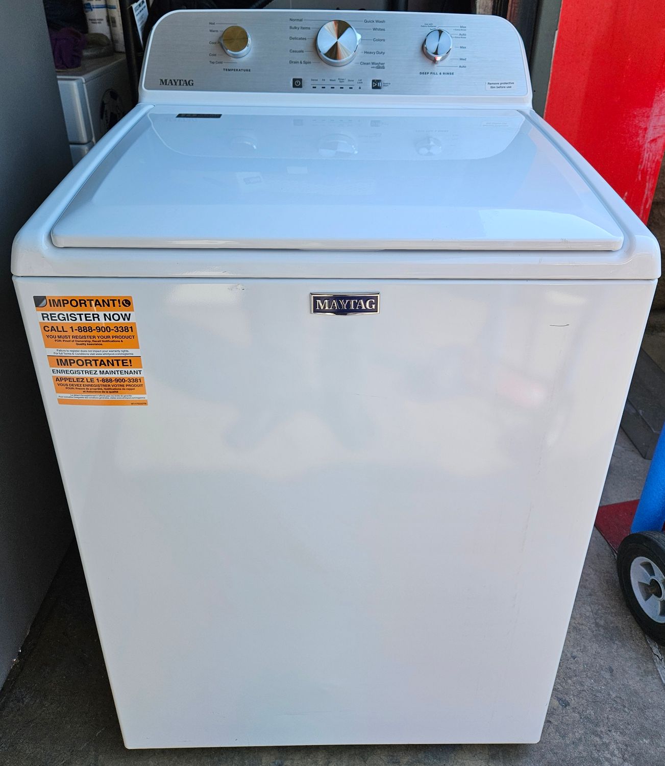 NEW! Maytag 4.5 cu. ft. Top Load Washer in White 1 Year Full Warranty