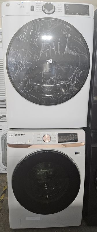 NEW! Mismatch Samsung Front Load Washer 5.0cu.ft. &amp; GE Large Capacity Electric Dryer 7.8cu.ft.