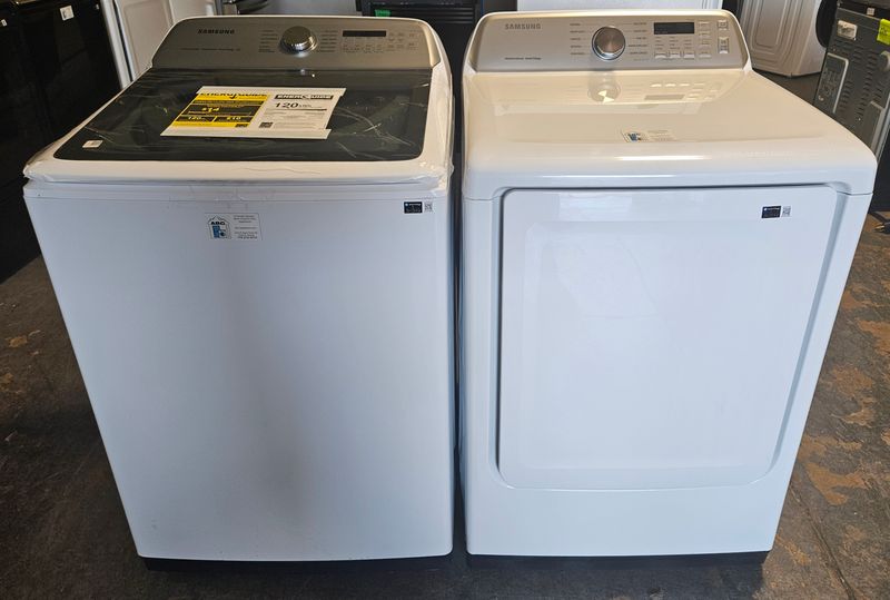 NEW! Samsung Top Load Washer 5.2cu.ft. &amp; Large Capacity Electric Dryer 7.4cu.ft.