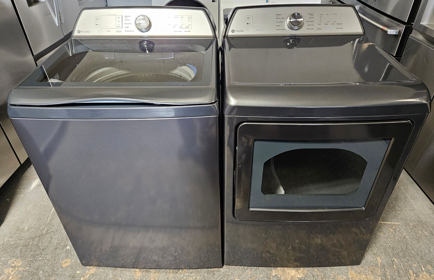 USED GE Profile Top Load Washer (5.0cu.ft.) &amp; Large Capacity Electric Dryer (7.4cu.ft.)
